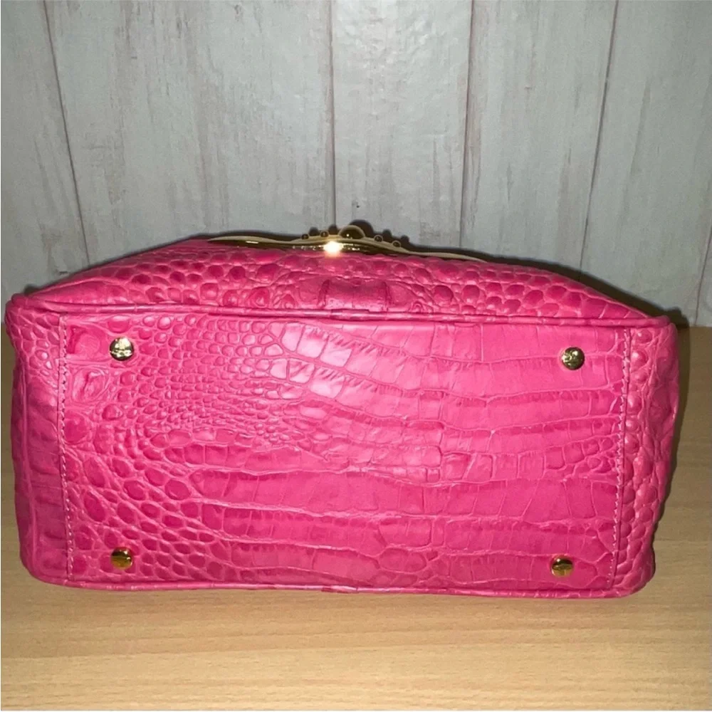 Vivienne Westwood Chancery Bowling Pink Croc Embossed Leather Bag NEW
